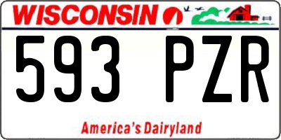 WI license plate 593PZR