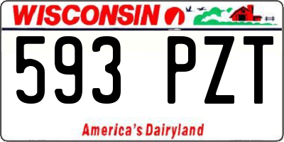 WI license plate 593PZT