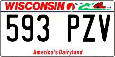 WI license plate 593PZV