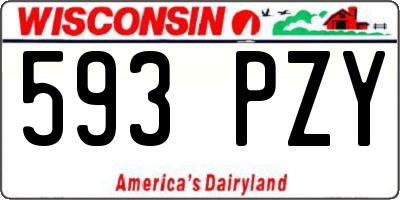 WI license plate 593PZY