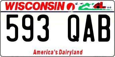 WI license plate 593QAB