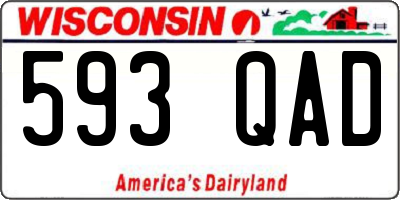 WI license plate 593QAD