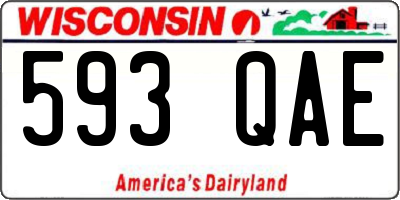 WI license plate 593QAE