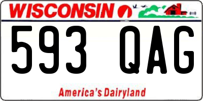 WI license plate 593QAG