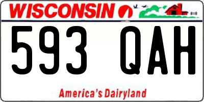 WI license plate 593QAH