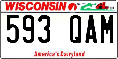 WI license plate 593QAM