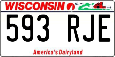 WI license plate 593RJE