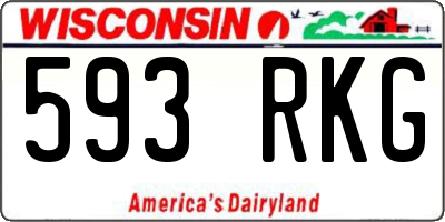 WI license plate 593RKG