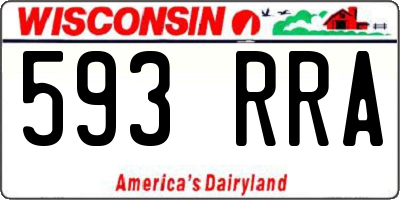 WI license plate 593RRA