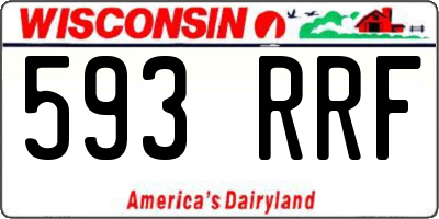 WI license plate 593RRF