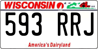 WI license plate 593RRJ