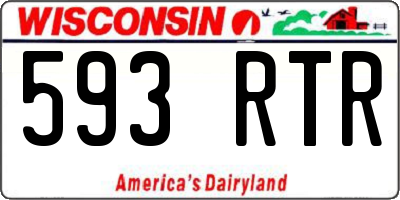 WI license plate 593RTR