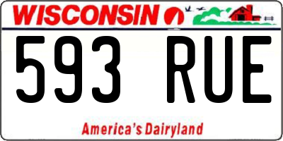 WI license plate 593RUE