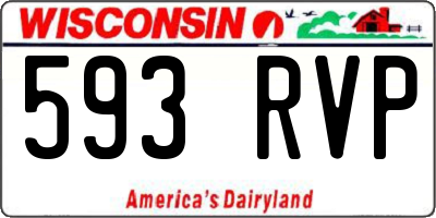 WI license plate 593RVP