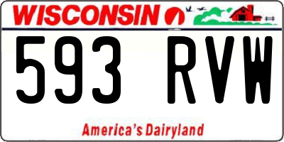 WI license plate 593RVW