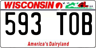 WI license plate 593TOB