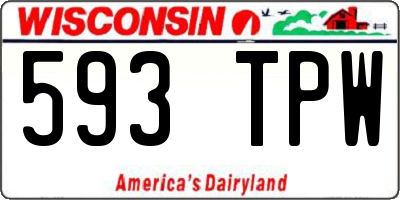 WI license plate 593TPW