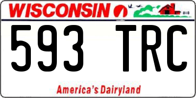 WI license plate 593TRC