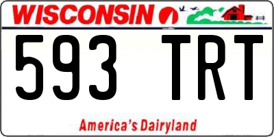 WI license plate 593TRT