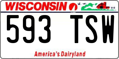 WI license plate 593TSW