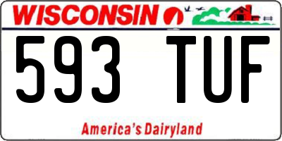 WI license plate 593TUF