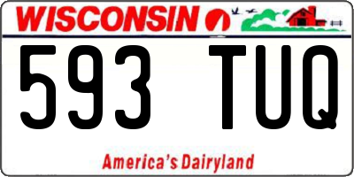 WI license plate 593TUQ