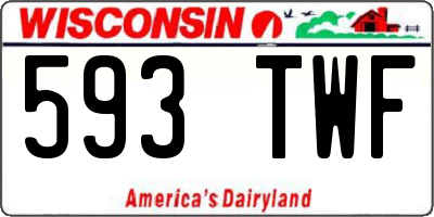 WI license plate 593TWF
