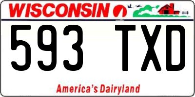 WI license plate 593TXD