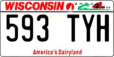 WI license plate 593TYH