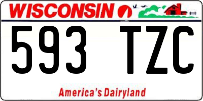 WI license plate 593TZC