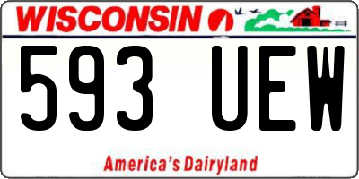 WI license plate 593UEW