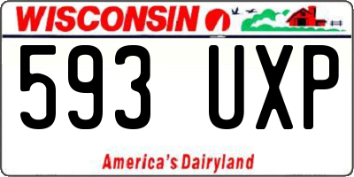 WI license plate 593UXP