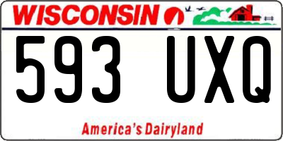 WI license plate 593UXQ