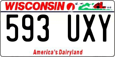WI license plate 593UXY