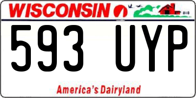 WI license plate 593UYP