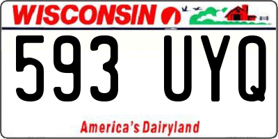 WI license plate 593UYQ