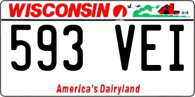 WI license plate 593VEI