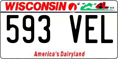 WI license plate 593VEL