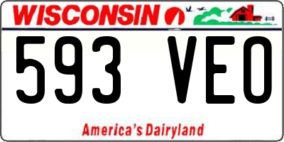 WI license plate 593VEO