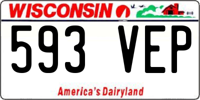 WI license plate 593VEP
