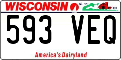 WI license plate 593VEQ