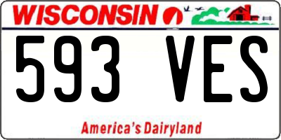 WI license plate 593VES