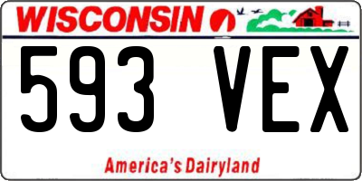 WI license plate 593VEX
