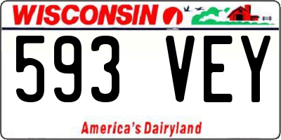 WI license plate 593VEY
