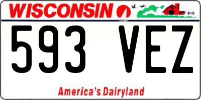 WI license plate 593VEZ