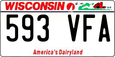 WI license plate 593VFA