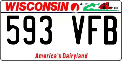 WI license plate 593VFB