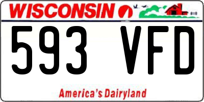 WI license plate 593VFD