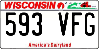 WI license plate 593VFG