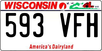 WI license plate 593VFH